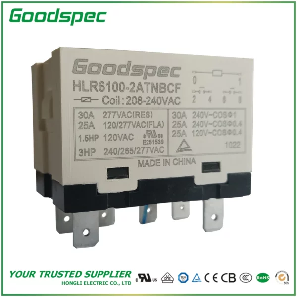 HLR6100-2ATNBCF-VAC208/240 High Power Relay