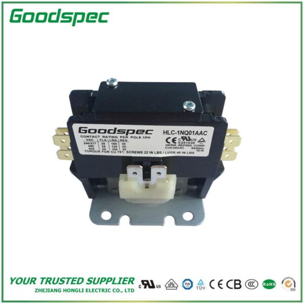 GC-1NQ01AAC(1P/25A/24VAC) Definite Purpose Contactor