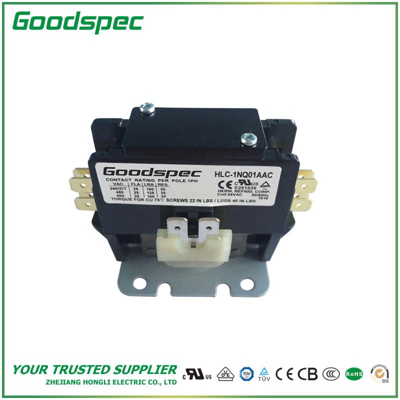 HLC-1NQ01AAC(1P/25A/24VAC) Definite Purpose Contactor