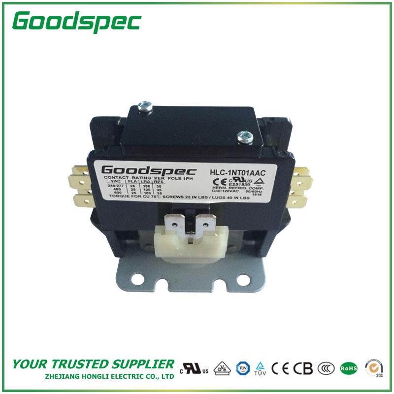 HLC-1NT01AAC(1P/25A/120VAC)Definite Purpose Contactor