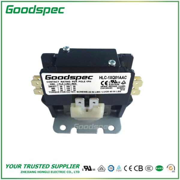 GC-1XQ01AAC(1P/25A/24VAC) Definite Purpose Contactor