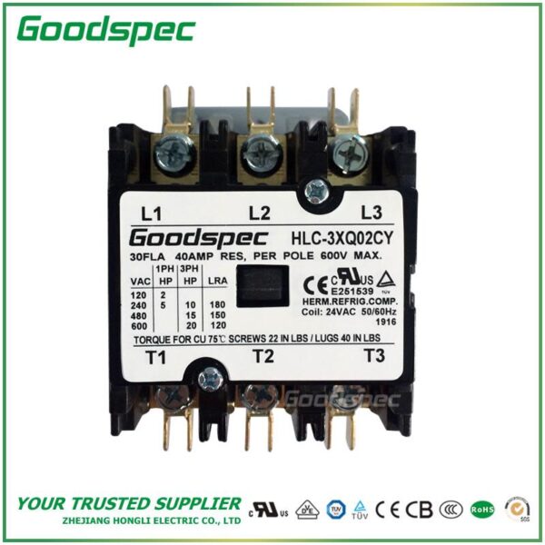 HLCY3XQ02CY(3P/30A/24VAC)DEFINITE PURPOSE CONTACTOR