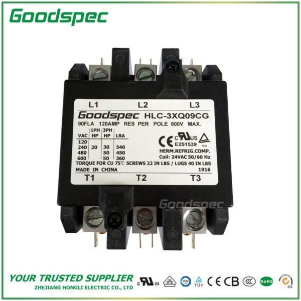 HLC-3XQ09CG(3P/90A/24VAC)DEFINITE PURPOSE CONTACTOR