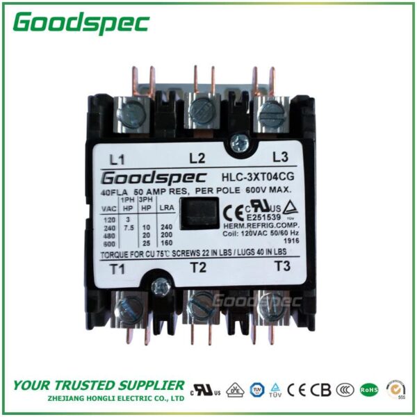 HLC-3XT04CG(3P/40A/120VAC) DP Contactor
