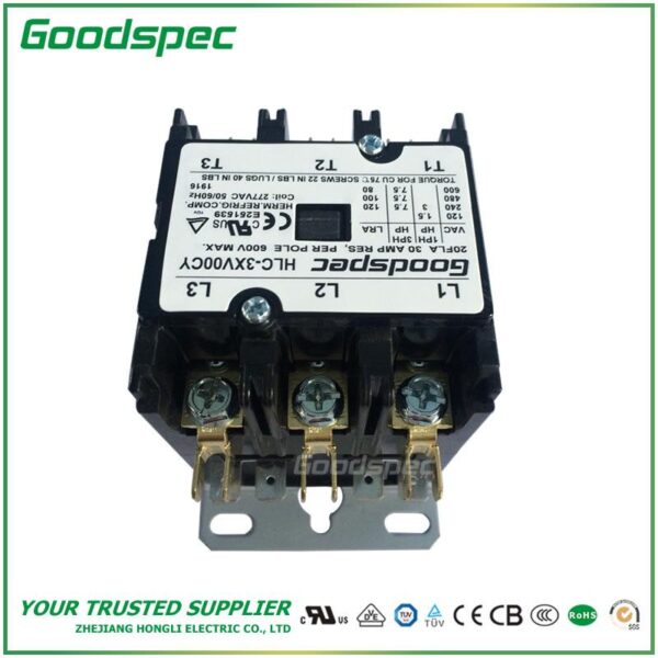 HLC-3XV00CY(3P/20A/277VAC)DEFINITE PURPOSE CONTACTOR