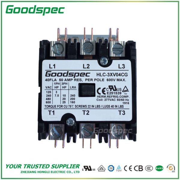 HLC-1XV00AAC(1P/20A/277VAC) DEFINITE PURPOSE CONTACTOR
