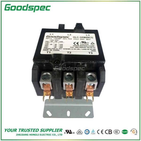 HLC-3XW09CG(3P/90A/380-400VAC)DEFINITE PURPOSE CONTACTOR