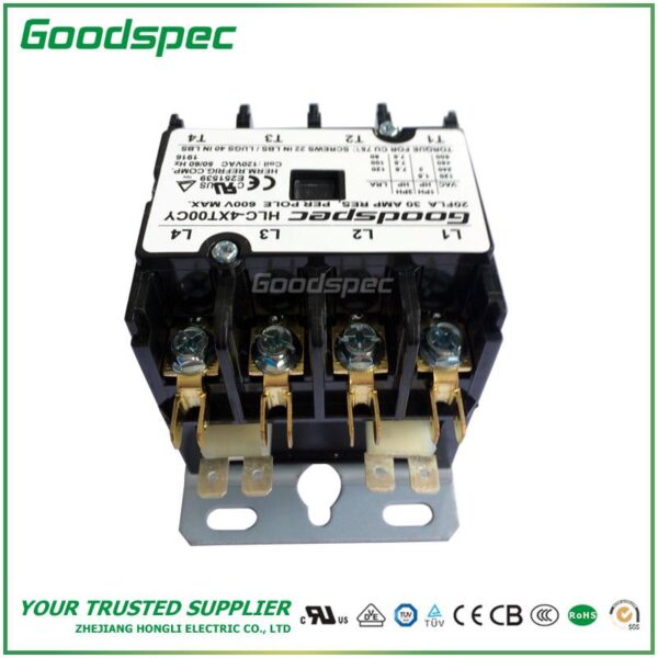 HLC-4XT00CY(4P/20A/120V) DEFINITE PURPOSE CONTACTOR