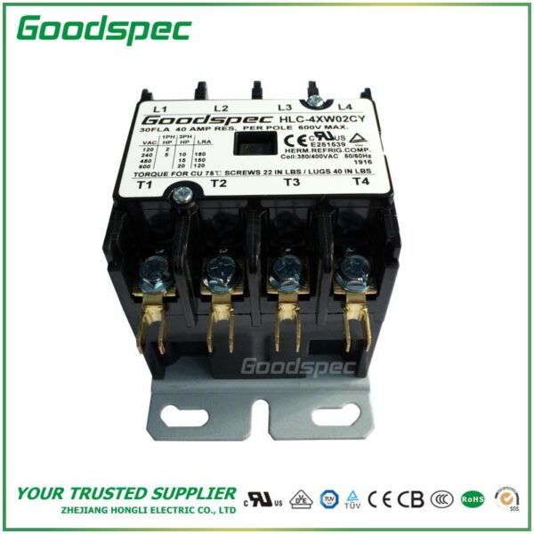 HLC-4XW02CY(4P/30A/380-400V)DEFINITE PURPOSE CONTACTOR