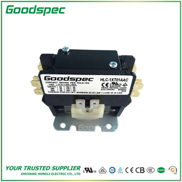 GC-1XT01AAC(1P/25A/120VAC) Definite Purpose Contactor